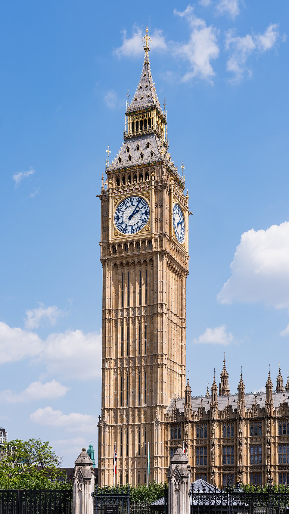 Elizabeth Tower and the north front of the Palace of Westminster, London